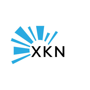 XKN letter logo. XKN blue image on white background and black letter. XKN technology  Monogram logo design for entrepreneur and business. XKN best icon.
