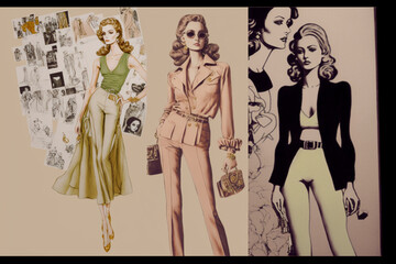 Vintage Vibes: A 70s Fashion Collage