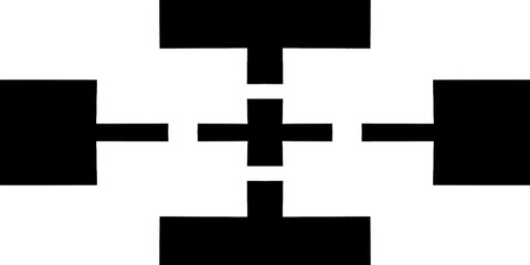 black cross, geometric vector design, frame