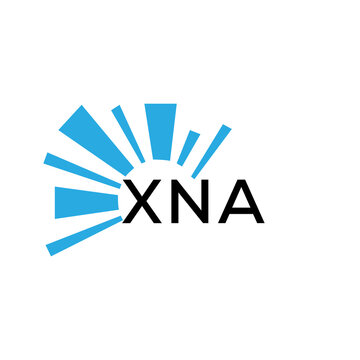 XNA letter logo. XNA blue image on white background and black letter. XNA technology  Monogram logo design for entrepreneur and business. XNA best icon.
