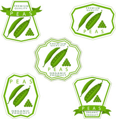 Sweet juicy tasty natural eco product peas