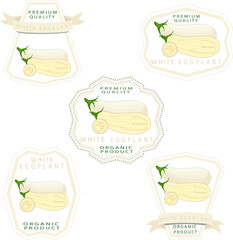 Sweet juicy tasty natural eco product white eggplant