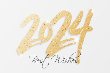 Obraz na płótnie Canvas 2024 - happy new year - best wishes 2024 background