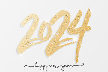 Obraz na płótnie Canvas 2024 - happy new year - best wishes 2024 background