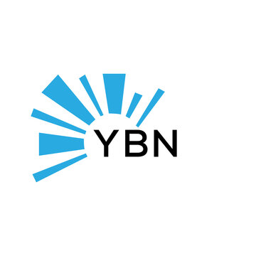 YBN letter logo. YBN blue image on white background and black letter. YBN technology  Monogram logo design for entrepreneur and business. YBN best icon.

