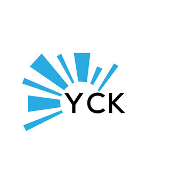 YCK letter logo. YCK blue image on white background and black letter. YCK technology  Monogram logo design for entrepreneur and business. YCK best icon.
