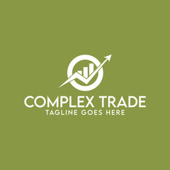 complex trade logo, trading, marketing logo, versatile and business logo design in vector template.
