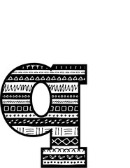 Maori Mandala Pattern in Alphabets & Numbers