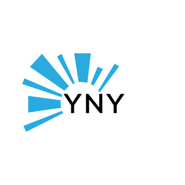 YNY letter logo. YNY blue image on white background and black letter. YNY technology  Monogram logo design for entrepreneur and business. YNY best icon.
