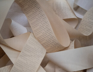 old and vintage receipt  paper tapes .