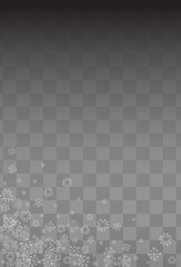 Gray Snow Vector Transparent Background. Holiday