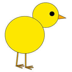 Easter chick graphic  illustration