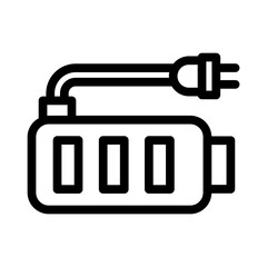 charging battery line icon illustration vector graphic