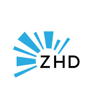 ZHD letter logo. ZHD blue image on white background and black letter. ZHD technology  Monogram logo design for entrepreneur and business. ZHD best icon.
