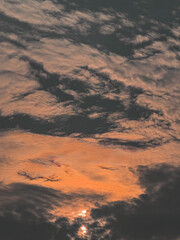 sunset in the sky