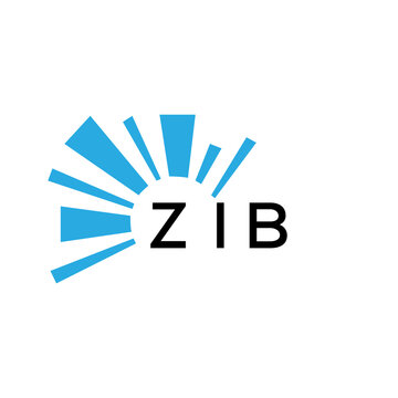 ZIB letter logo. ZIB blue image on white background and black letter. ZIB technology  Monogram logo design for entrepreneur and business. ZIB best icon.
