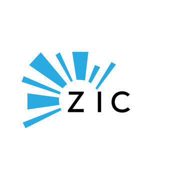 ZIC letter logo. ZIC blue image on white background and black letter. ZIC technology  Monogram logo design for entrepreneur and business. ZIC best icon.
