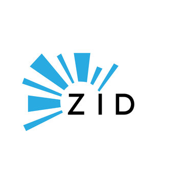 ZID letter logo. ZID blue image on white background and black letter. ZID technology  Monogram logo design for entrepreneur and business. ZID best icon.
