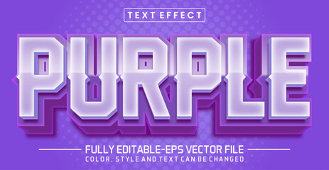 Editable Purple text style effect - text style Concept