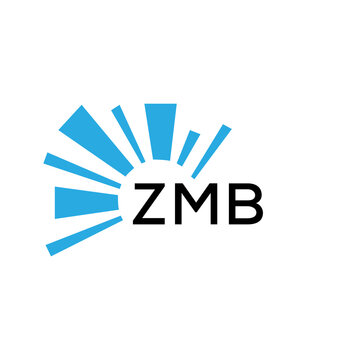 ZMB letter logo. ZMB blue image on white background and black letter. ZMB technology  Monogram logo design for entrepreneur and business. ZMB best icon.
