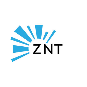 ZNT letter logo. ZNT blue image on white background and black letter. ZNT technology  Monogram logo design for entrepreneur and business. ZNT best icon.
