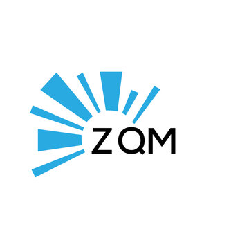 ZQM letter logo. ZQM blue image on white background and black letter. ZQM technology  Monogram logo design for entrepreneur and business. ZQM best icon.
