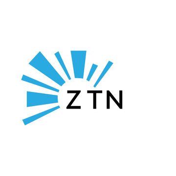 ZTN letter logo. ZTN blue image on white background and black letter. ZTN technology  Monogram logo design for entrepreneur and business. ZTN best icon.

