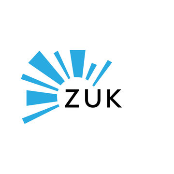ZUK letter logo. ZUK blue image on white background and black letter. ZUK technology  Monogram logo design for entrepreneur and business. ZUK best icon.
