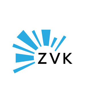 ZVK letter logo. ZVK blue image on white background and black letter. ZVK technology  Monogram logo design for entrepreneur and business. ZVK best icon.
