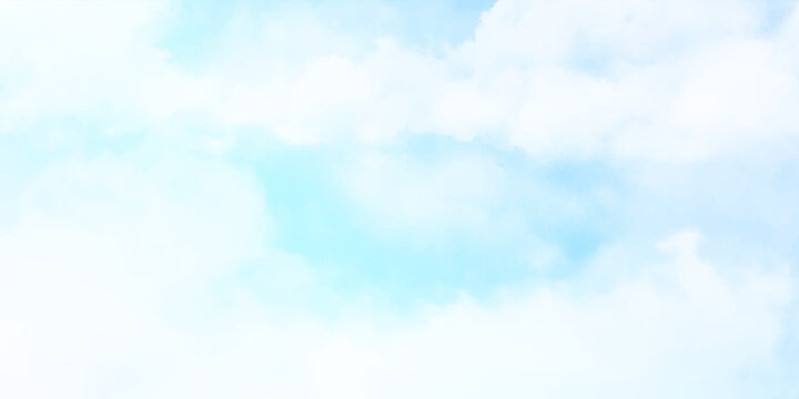 Light blue sky and white clouds. On a clear sky, floating clouds.