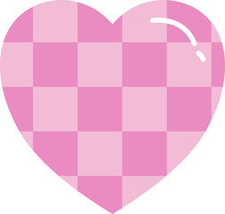 aesthetics cute checkers checkerboard heart shape decoration