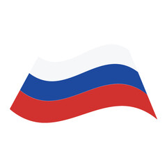Naklejka premium Russia flag on white background. Vector illustration.