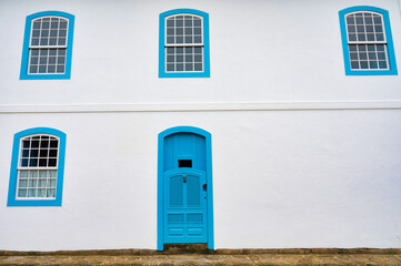 Paraty, Rio de Janeiro, Brazil - December 28, 2022 - architecture and ancient streets in the city of Paraty - Rio de Janeiro - Brazil.