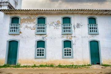 Paraty, Rio de Janeiro, Brazil - December 28, 2022 - architecture and ancient streets in the city of Paraty - Rio de Janeiro - Brazil.