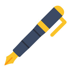 Fountain Pen Flat Icon