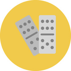 Domino Multicolor Circle Flat Icon