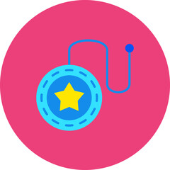 Yoyo Multicolor Circle Flat Icon