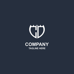 creative cd monogram logo design
