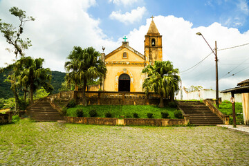 Fototapeta Igreja matriz do distrito de Paranapiacaba edifício tombado como patrimônio histórico da humanidade. São Paulo, Brasil. obraz