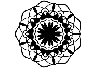 Mysterious mandala-style geometric patterns (for adult coloring books)