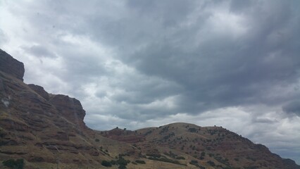 clouds over the mountains