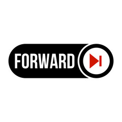 Multi media Forward Button on Transparent Background