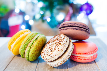 Colorful Holiday Macarons