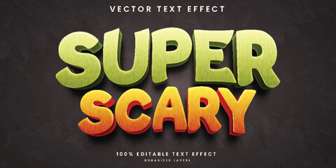  Super scary editable 3d text effect