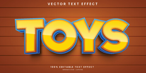 Toys editable 3d text effect