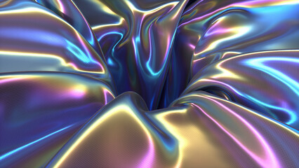 Abstract Holographic Iridescent Wallpaper 4K. Abstract vivid background. - 557594120