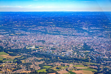Obraz premium limoges ville vue d'avion 