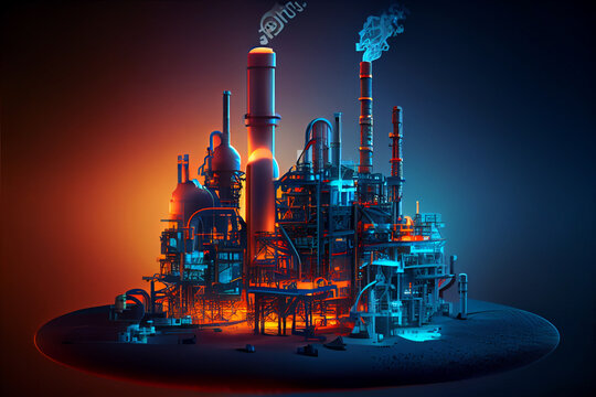 Smart chemical oil refinery plant, power plant, background , Gas Oil depot, Crude Oil Refinery Plant, Chemical or Petrochemical