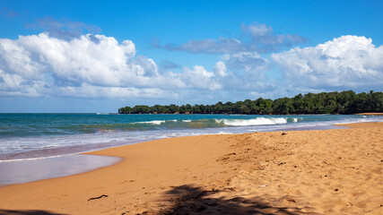 Fototapeta na wymiar guadeloupe island caribbean beach and sun in atlantic ocean