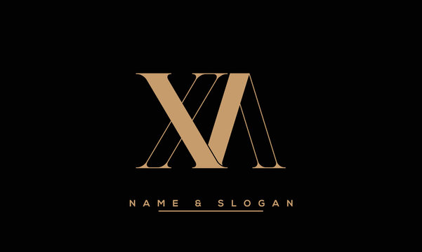 XA,  AX,  X,  A   Abstract  Letters  Logo  Monogram
